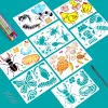 Montessori Ladybug, Butterfly, Chicken, Frog Life Cycle Drawing Stencils, Animals Models Figurine Insegnamento di giocattoli educativi per bambini