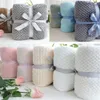 Blankets Super Soft Solid Color Kids Blanket Pink Blue Fuzzy 3D Plaid Baby Blanket Sofa Throw Blanket Pet Blanket Bed Spread