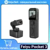 Gimbals feiyutechofficial Pocket 3ハンドヘルドワイヤレスジンバルカメラ、3axis、4K60FPS、アプリ、ワイヤレス画像伝送、磁気アタビック