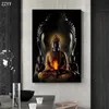 Abstract Buddha Colorful Buddha Tela che dipinge il buddismo religioso Wall art poster camera da letto soggiorno decorazione murale nessuna cornice