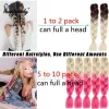 Wonderlady 24 inç 120 renk jumbo örgüler sentetik örgü saç uzantıları kadınlar için 100g ombre bükülme saç jumbo kutusu örgüler
