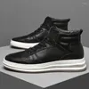 Chaussures décontractées 2024 High Top Men Fashion Classic Lifestyle confortable Cuir authentique Big Size 38-46 Sneakers