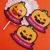 Halloween Lollipop Paper Card Happy Halloween Pumpkin Ghost Lollipop Card Holder Sugar Candy Chocolate Decoration