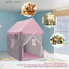 Игрушечные палатки детей большая палатка Tipi Baby Play House Детский игрушечный палатка 1,35 м Wigwam складывает девушки розовый замок Принцесса Детская комната Декор L410