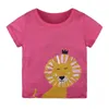 T-shirts Casual Baby Girls T Shirts Toddler Girl Jumper Tee Shirt Summer Princess Girls Blouse Cartoon Animal T-shirt Kids Tops Cotton 240410