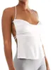 Tank da donna sexy clubwear da donna bandage senza schienale top top top up Halter Deep V Neck Spaghetti Cami Cami