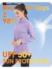 Magcomsen Womens Rash Guard Long Sleeve Upf 50 Sun Protection 14 Zip Lightweight UV SPF Swim Shirts Quick Dry Surf Tshirts 240402