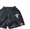 Ragazzi Lettera scimmia Shorts stampato in jeans per bambini Pantaloni corti sciolti 2024 Sump cowboy Shorts casual cowboy z7627