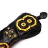 Black PU Leather Mamba Texture Number 8 / 24 Golf Club Headcover Driver Wood Hybrid Covers
