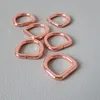 15 mm 20 mm 25 mm 32 mm Conada de oro rosa Metal de metal pesado D Anillo D para bolsas de mochila Collar de perros Collar de perros Dee Buckles Accesorio de bricolaje