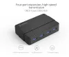 Hubs orico 4 porty USB 3.0 Hub 5 Gbps Super prędkość przenośny rozdzielacz USB z adapterem mocy 12V do akcesoriów na pulpicie laptopa