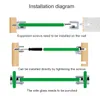 Assicatore di vetro fisso a montaggio in lega di zinco Pintendici per cornici per corparge per corparge per 6-8 mm/8-10 mm Strumenti di accessori in vetro