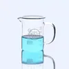 1pc/lot 50ml-2000ml مختبر كأس زجاجي كامل مع مقبض زجاجي للزجاج الكيمياء قياس الأكواد الزجاجية