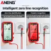 ANENG 4.7In LCD AC/DC Digital True-RMS Multimeter Auto-Ranging with Amp Volt Ohm Capacitance Continuity Diode Tests NCV Tester