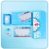 Combos doraemon bluetooth 2.4g mouse sem fio silencioso recarregável 78 teclado computador ergonômico para ipad macbook laptop office