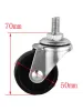 5 Pcs/Lot Casters 2 Inch Light Black Pp Movable Screw Caster M10 Electrical Furniture Universal Wheel