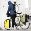 Rhinowalk Fullt vattentät cykelväska 27L-30L Hög cykel Bagpannier Capacitet Multifunktionell bakre rack Pannier Bag cykelväskor