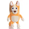 28cm Blue Family Toy Soft Kawaii Chien Toys Stuff Stuff Doll Anime Figure Ornements pour les poupées de jouet gamin