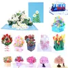 Cartões pop -up 3D Cartão de flores Daisy Flor com envelope para mamãe presente Mulheres Aniversário