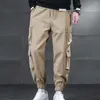 Pantaloni da uomo in vello da carico freddo fodera spessa inverno elastica in vita multipla