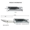 Gravity D2 Blade T6 Aluminum with G10 Inlay Handle Folding Pocket Knife Camping EDC Tool Self defense Survival Tactical Knife