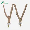 1Pc Hamster Branch Perches For Bird Cage 15cm Pet Parrot Raw Wood Fork Tree Branch Stand Rack Toy