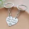 Keychain de pareja romántica Keyfob Día de San Valentín Regalo Heart Set Key Key Friends Keycring Regalo para mujeres niñas #224J