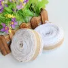 2,5 cm*10m Burlap naturale rotoli di juta arredamento per matrimoni fai -da -te Funzioni artigianali Accessori per tela in pizzo vintage nastro