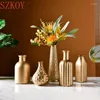Vases en verre doré Vase Home Decor Fleur Room Europe
