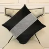 Moderne strass Black Table Runner Pillowcase Napkinner Tafelloper