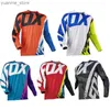Koszulki rowerowe Tops 2022 Motocyklowy zespół rowerowych Downhill Jersey Offroad HPIT Rower Locomotive Shirt Cross Country Mountain Bike Y240410