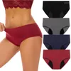 Femme des femmes menstruelles sous-vêtements pour les périodes de coton Mistes de coton plus taille de fuite lingerie féminine d'absorbant