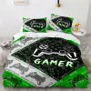 Game King Queen Duvet Cover Cover 3D Black Game Hands Set da letto per bambini Teens Man Gamer Camera da letto Copritura Copertina Copertina