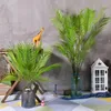 80-125cm Yapay Büyük Palmiye Ağacı Tropikal Bitkiler Sahte Monstera Plastik Yeşil Yaprak Ev Düğün Evi Deco Aksesuarları