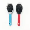 Bonzerpet Pet Double Sides Brush Dog Cat Massage Handle Comb Borttagning Soft Brush Faces Päls Grooming Clean Tool Puppy 2 Storlekar