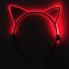 Band de cheveux de chats brillant kawaii accessoires d'anniversaire de Noël enfants cadeau coloré ledbound LED pour la fête de cosplay