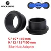 Rockbros 1Pair 9mm 12mm 15mm 20mmハブアダプター用ルーフトップカーラックハブハブコンバーター自転車キャリアクイックインストール