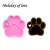 Moldes de pata de urso de amor brilhante para chaveiros de chaves de cachorro diy cão e epóxi resina key teclado molde o silicone molde personalizado dy0129