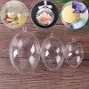 Transparent Ball Clear Plastic Ball for Wedding Candy Box Favors Egg Shape Acrylic Gift Bag New Year Christmas Tree Decorations