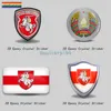 3d Dome Aufkleber Belarus Flag National Emblem Shield Car Motorrad Helm Laptop Vinyl wasserdichte Stereo -Epoxidharz -Aufkleber