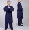 Unissex Springsummer linho tai chi wushu vestido de traje taoísta de roupas taiji uniformes Taoism manto peças azul/preto