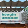 Teleskopvåg Sunshade HDPE Anti-UV Shading Net 0,9 m bredd Hem Terrass Balkong Integritet Säkerhet Staket Netting Canopy Shadow