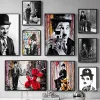 Chaplin The Kid Graffiti Funny Charlie Chaplin Affiches du film Toile Impression Paindre de peinture murale Picture d'art pour le salon DÉCOR HOME