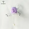 Lovegrace künstliche Rose Seide Brautjungfer Brosche Hochzeitscorsages und Boutonnieres Groomsman Button Lhole Mariage Accessoires