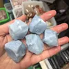 Pierres naturelles Angelite Gemystones bruts rugueux Quartz Crystal Healing Reiki Gems Home Decoration