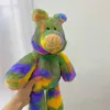 Pluszowe lalki Enma Studio Kolorowy Bear Rainbow Rabbit jednorożca Pluszowa zabawka Śliczna miękka poduszka Kawaii Dekoracja pokoju dziecięcego zabawka J240410