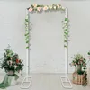 2*1m Wedding Arch Backdrop Stand Metal Stand Flower Rack Flower Frame Decor party Arch White Square 240329