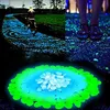 200Pcs Glow Rocks Geometric Shape Glow in Dark Multi-Color Flower Pots Color Stones Walkways Wishing Bottles Decorative Stones
