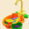 Children Wash Basin Bath Shower Bird Bathroom Tap Kitchen Set Play House Toy Premium ABS Material Bird Pet Creative Bathtub