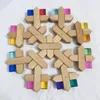 X блоки устанавливают акриловые кубики, детские открытые игровые игрушки дети Montessori Activity Стабирование игрушек для детей